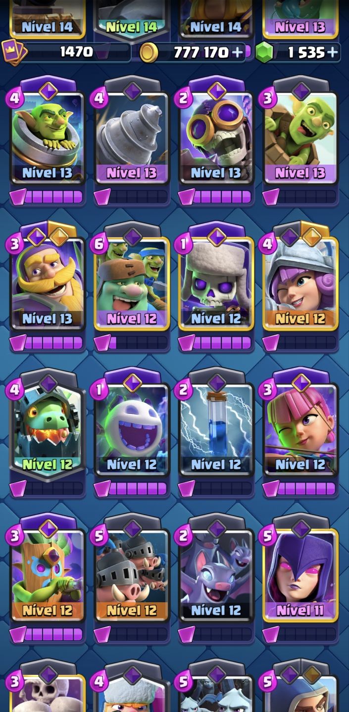 Conta de Clash royale 11K de troféus muitas evoluções