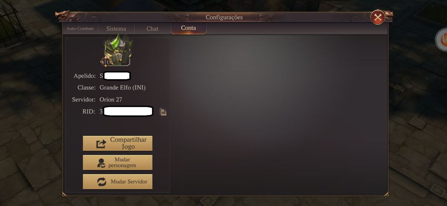 MU DARK: Conta top 1 VIP11, 1.25 B de Power dominante ORION27 + Guild