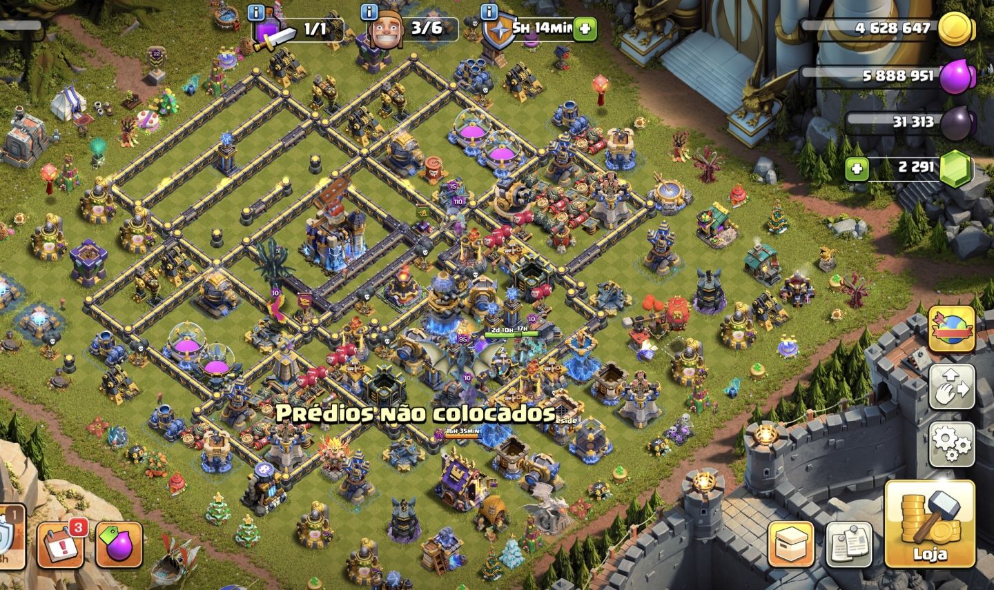 Conta cv 18, 99% maximizado, habilidades full, paisagem lendaria, diversas skins