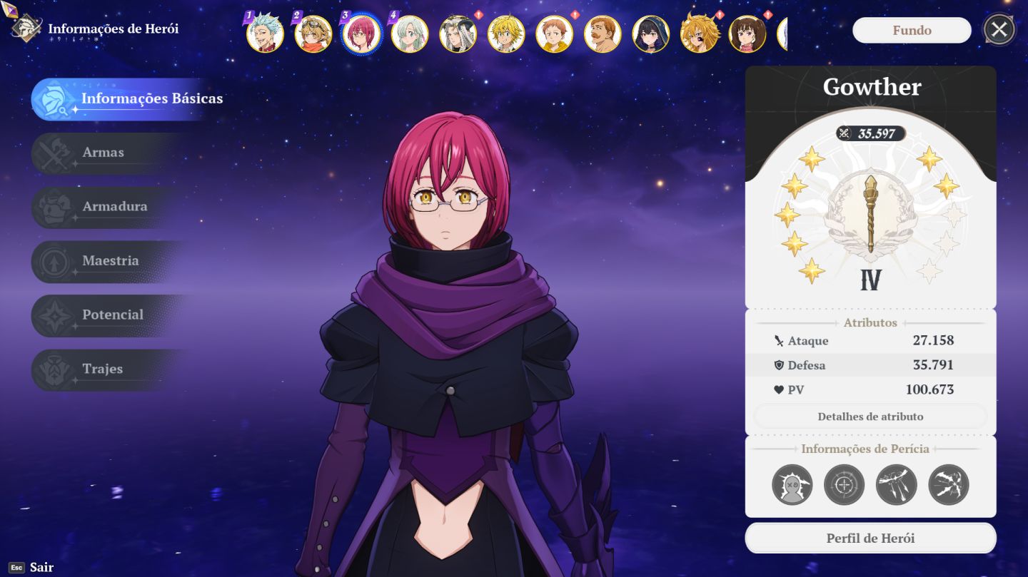 NA EAST - CONTA END GAME - TODOS OS CHARS - MERLIN, BAN, ELIZABETH P10