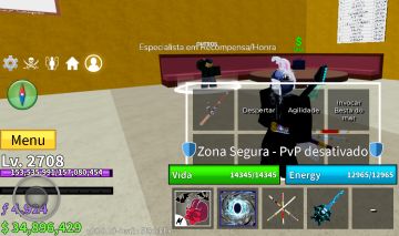 Conta blox fruits End game muita skin fora do jogo com robux pra gastar