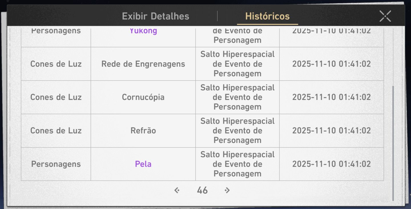 Conta star rail com: LOBA N999+ARMA+YAO GUANG+MORTENAX BLADE+ARMA..entre outros