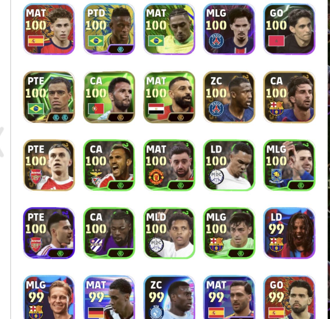 Conta efootball épicos