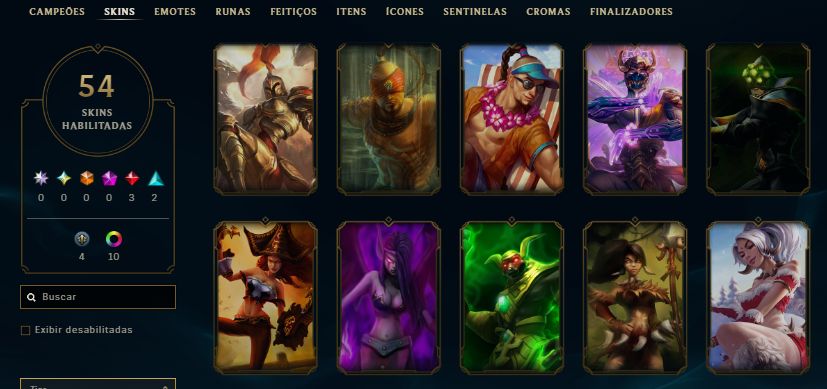 CONTA PLATINA 4 / 13 SKINS / LUX CÓSMICA / BROLAF / TRYNDAMERE LUA SANGRENTA