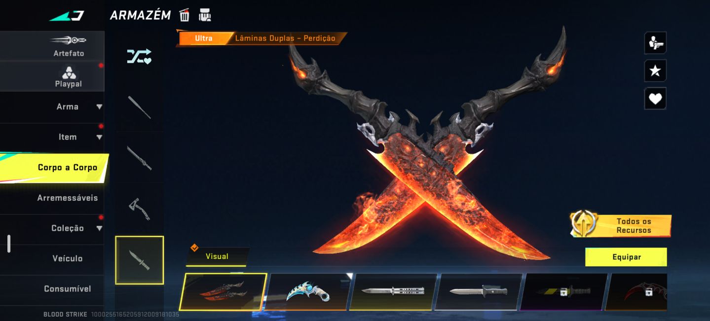 Conta de blood muito boa, com várias skins