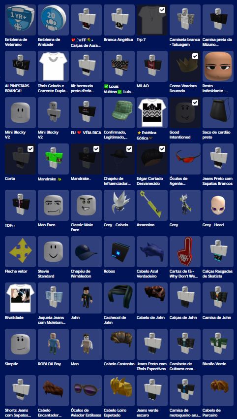 CONTA ROBLOX COM OFFSALES E ROUPAS E FOCADO EM JOGOS - TODOS NAS FOTO