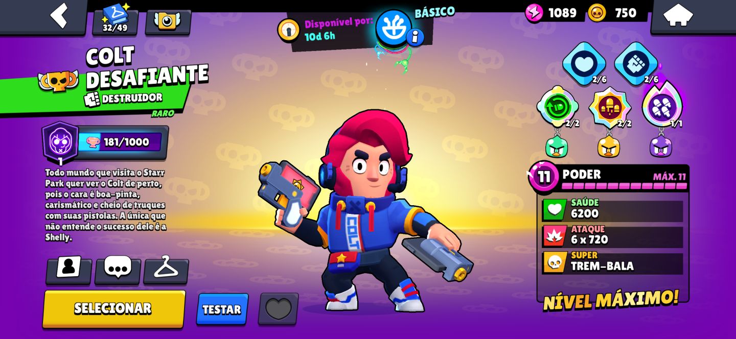 (PRA HOJE!)CONTA BRAWL STARS COM A SKIN MAIS RARA DO JOGO QUASE FULL 77K TROFEUS