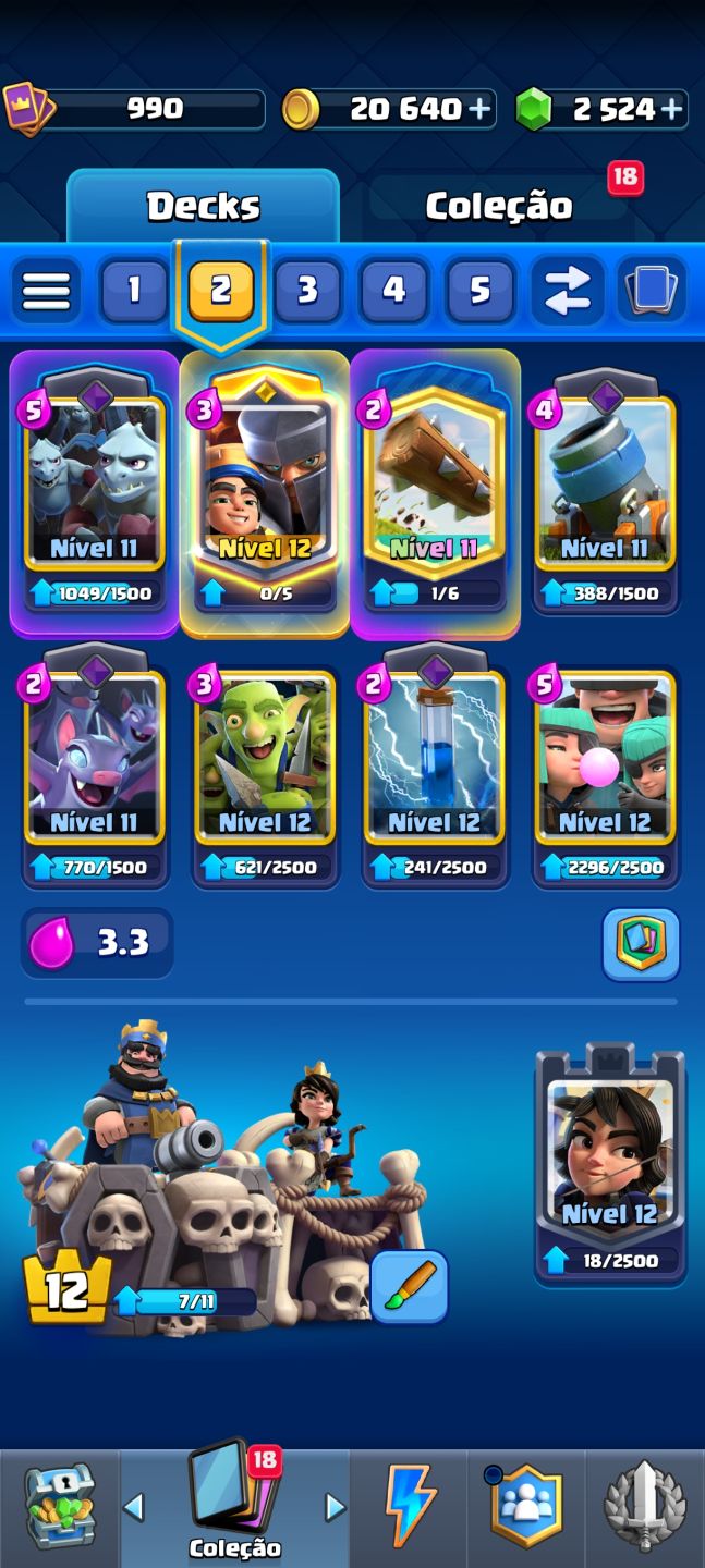 CONTA CLASH ROYALE BEM DESENVOLVIDA | 5.115 TROFÉUS | 2.524 GEMAS
