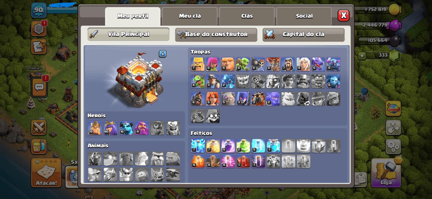 CONTAS CLASH ROYALE/CLASH OF CLANS VILAS UPADAS, VILAS ECOLOGICAS