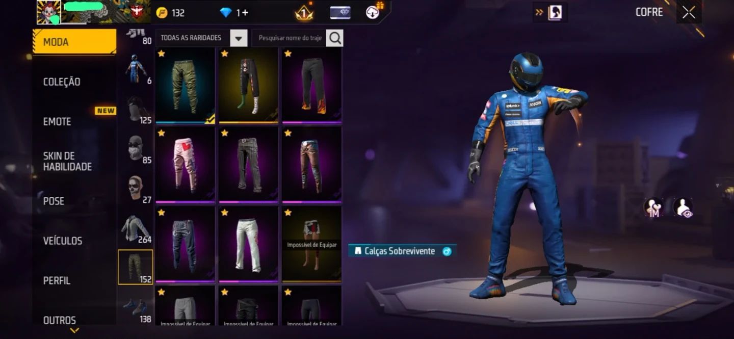 Conta de free fire na black com barbinha. Conta de 2018