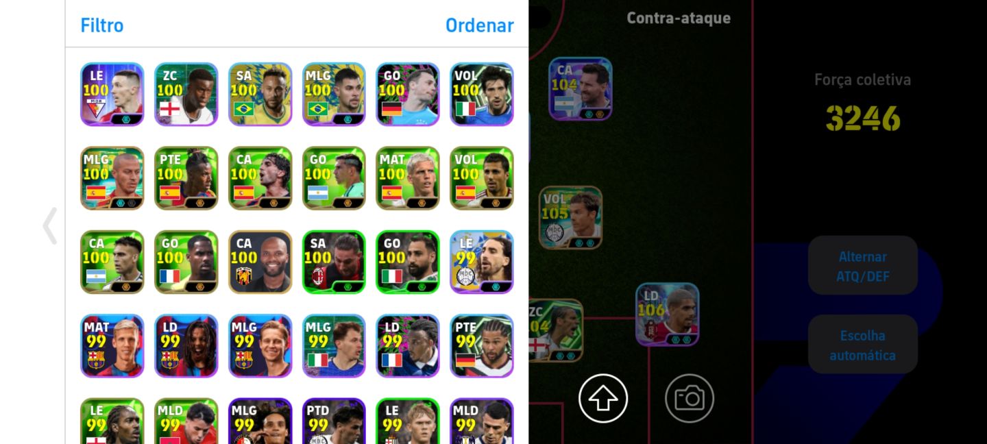 Conta de efootball com 10 jogadores de box pagas força do time 3246
