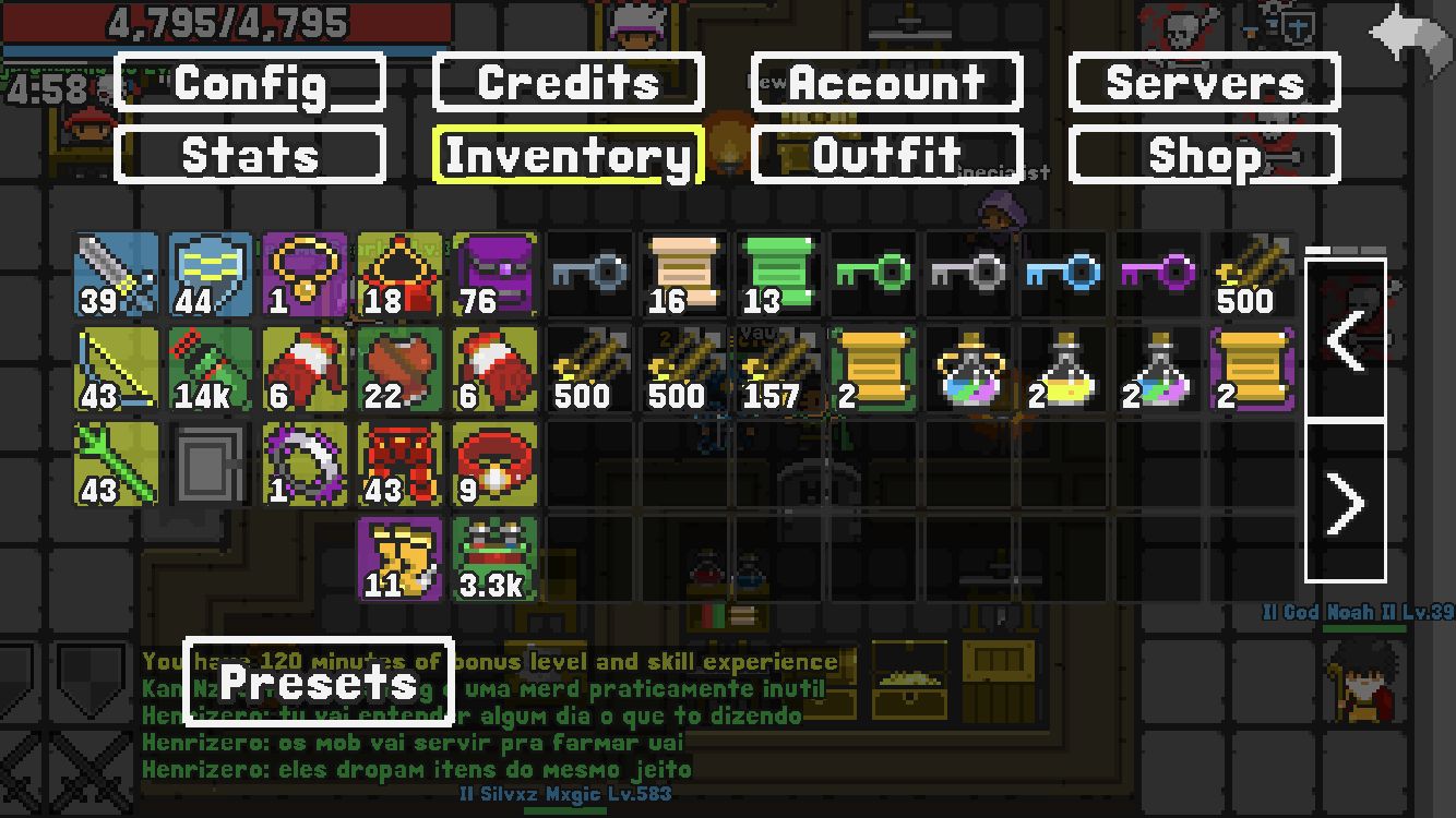 Conta LvL. 313 Rucoy Online (Conta Farmer)