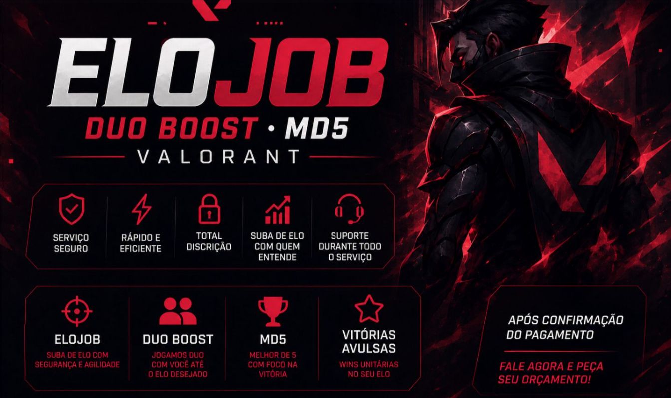 ( PROMOÇAO JULINA ) ELOJOB - DUO BOOST - MD5 | VALORANT