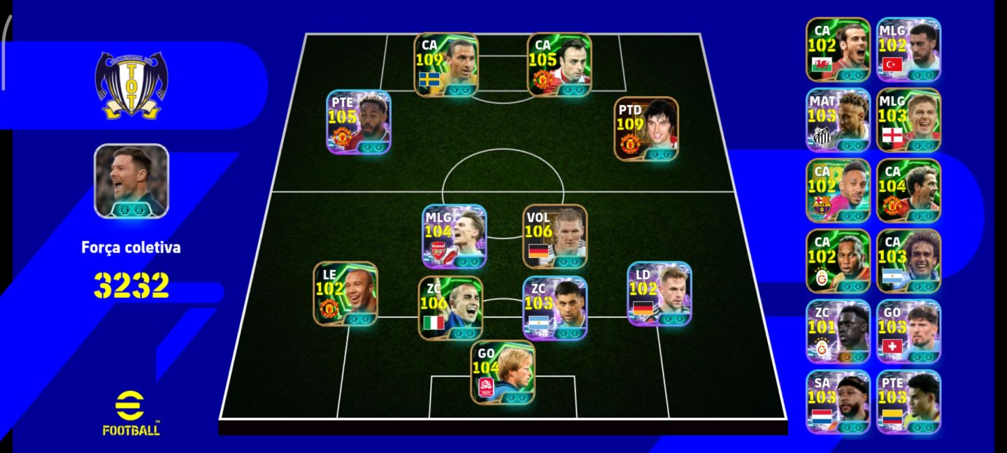 CONTA EFOOTBALL COM GEORGE BEST, MATHEUS CUNHA BLITZ E NEYMAR BLITZ