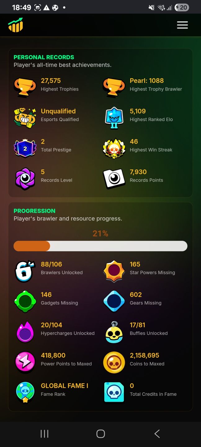 CONTA BRAWL STARS MUITO UPADA