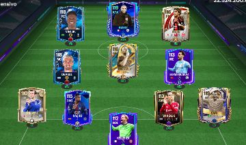 Conta do Fc mobile, time competitivo com diversos jogadores