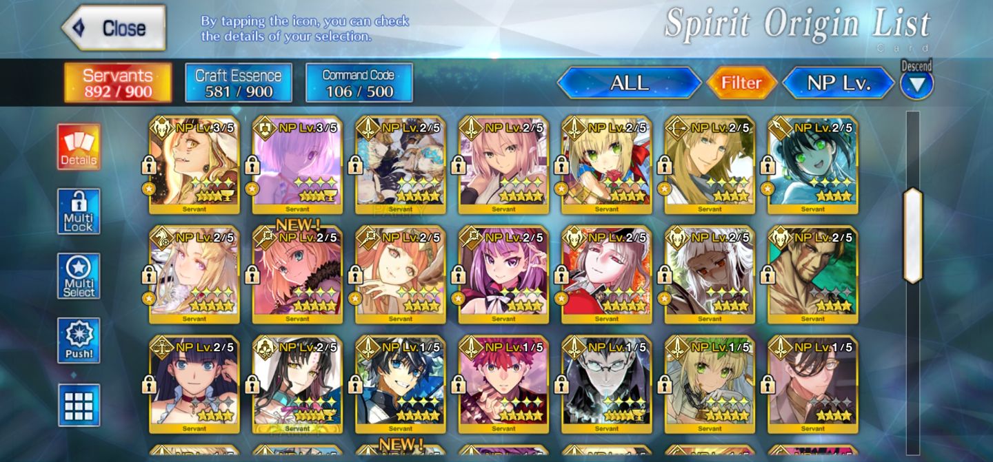 Fate na | 32 Ssr +Nps | End Game