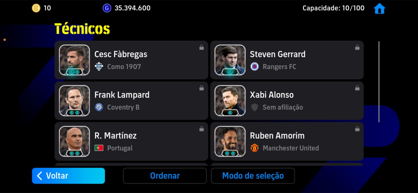 CONTA EFOOTBALL MOBILE - 3306 DE FORÇA COLETIVA