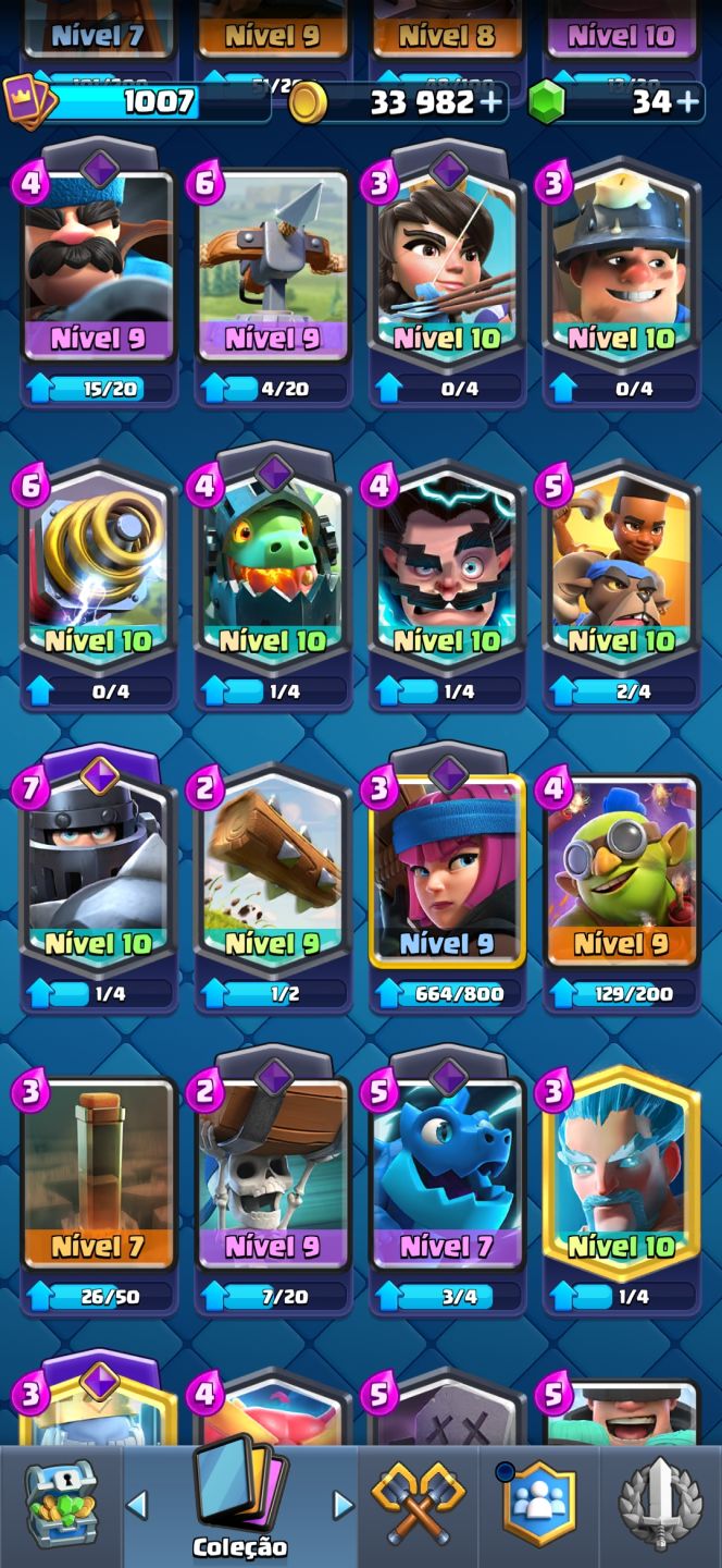 Conta de clash royale