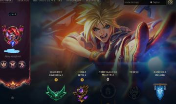 Conta Lol FA Elo esmeralda 1 251 skins
