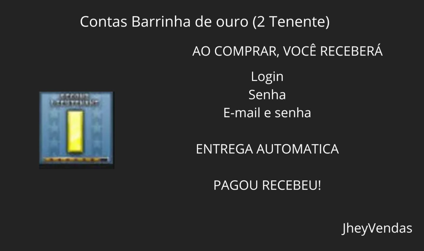 Contas barrinha de ouro (2 tenente) para crossfire