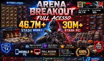 CONTA ARENA BREAKOUT MOBILE/PC | 46,7M STASH