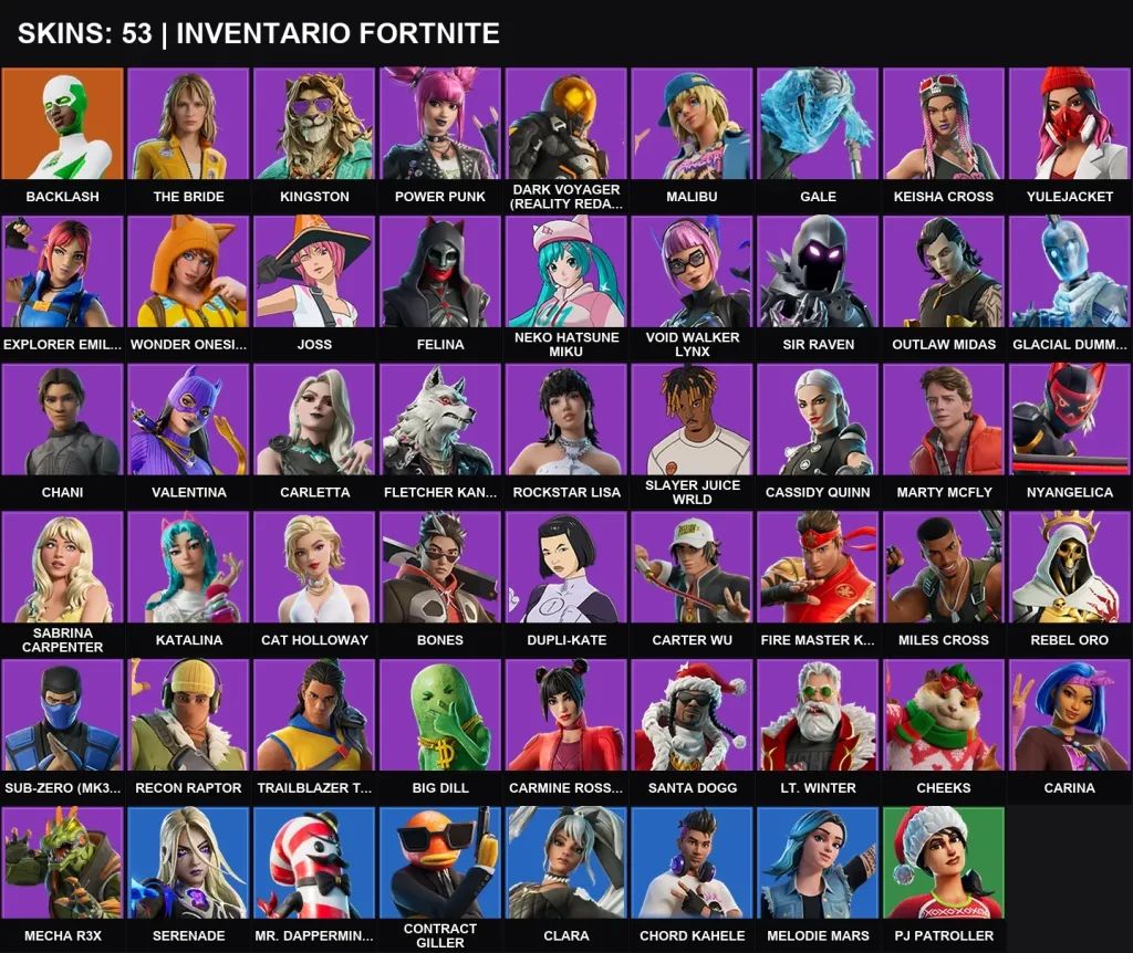 Conta Fortnite | 53 Skins | Backlash + The Bride FULL ACESSO