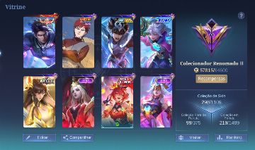 CONTA MOBILE LEGENDS | SKIN LEGEND DO ALUCARD | NÍVEL 88 | FULL EMBLEMAS & HEROS