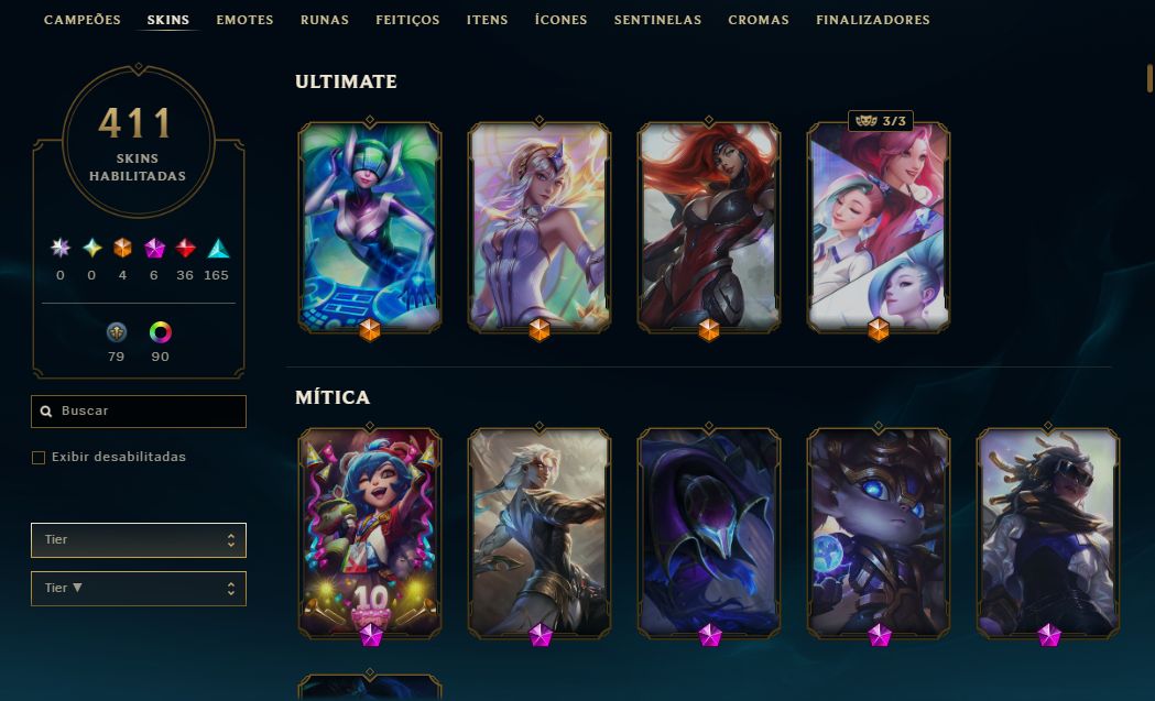 CONTA LOL | 411 SKINS | SEASON 2014