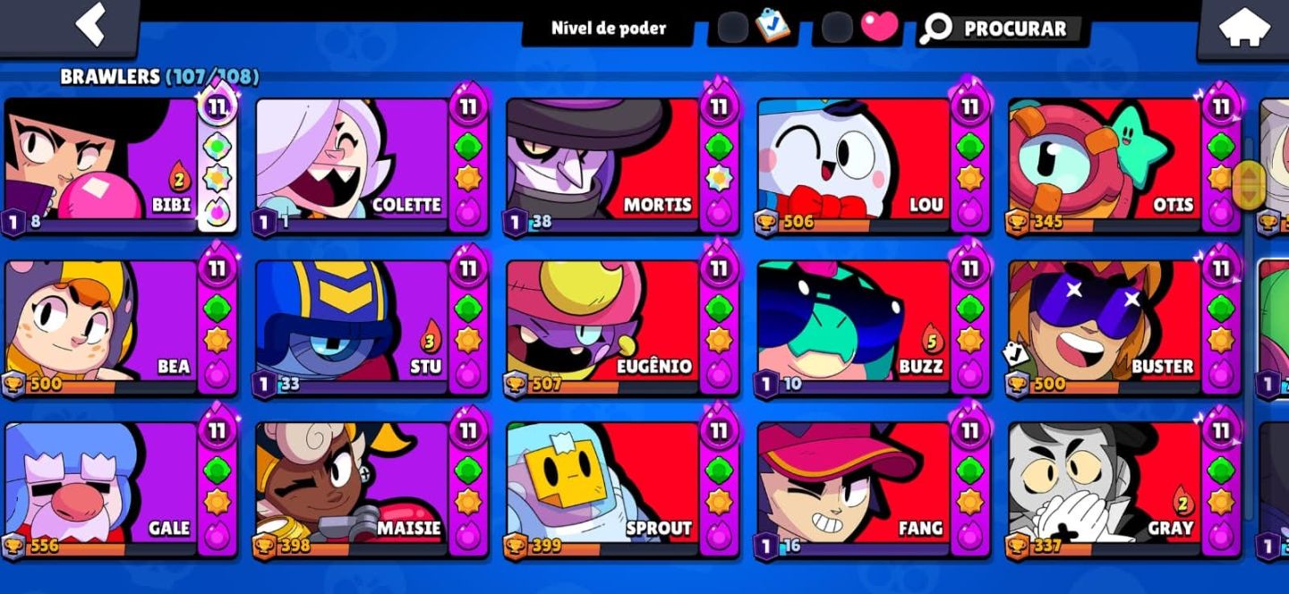 CONTA DE BRAWL STARS COM 46K DE TROFÉUS!!