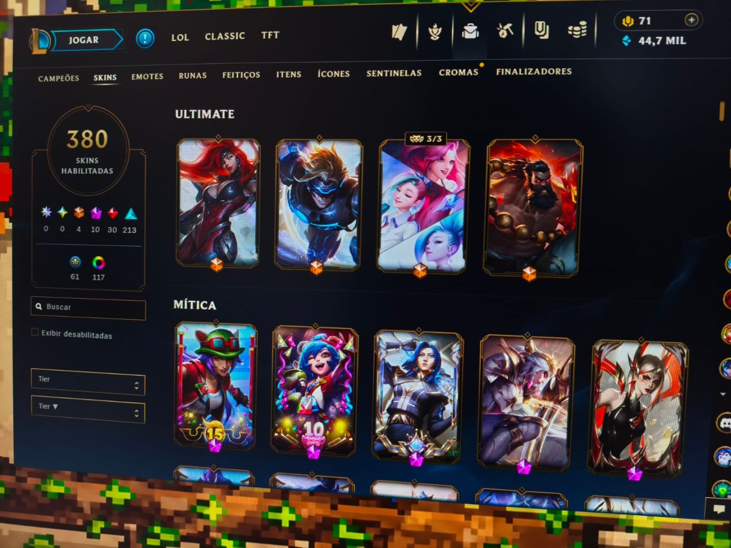 Conta VALORANT e LOL com 380 SKINS e CHAMPIONS