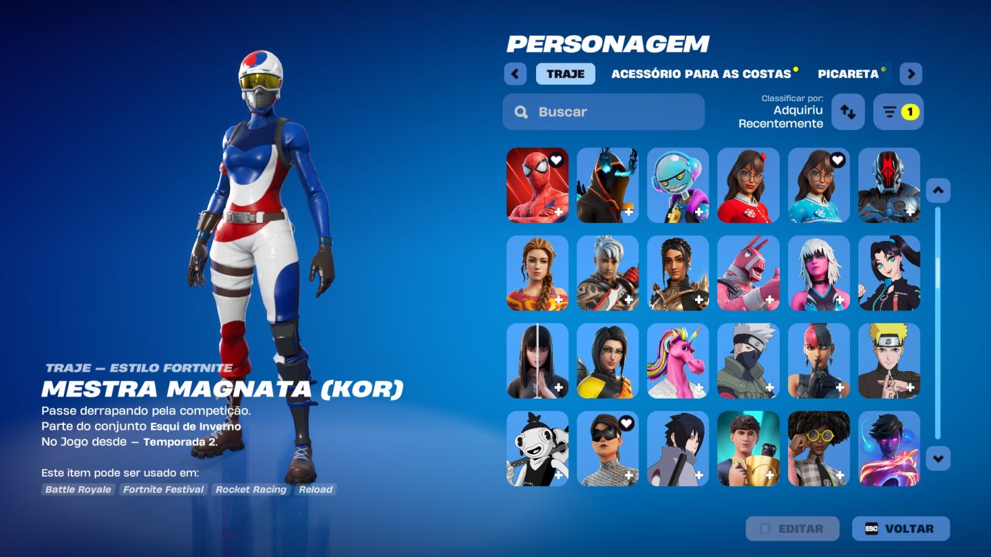 CONTA FORTNITE | WONDER + GALAXY + IKONIK + MINTY + REFLEXO FURTIVO | S3