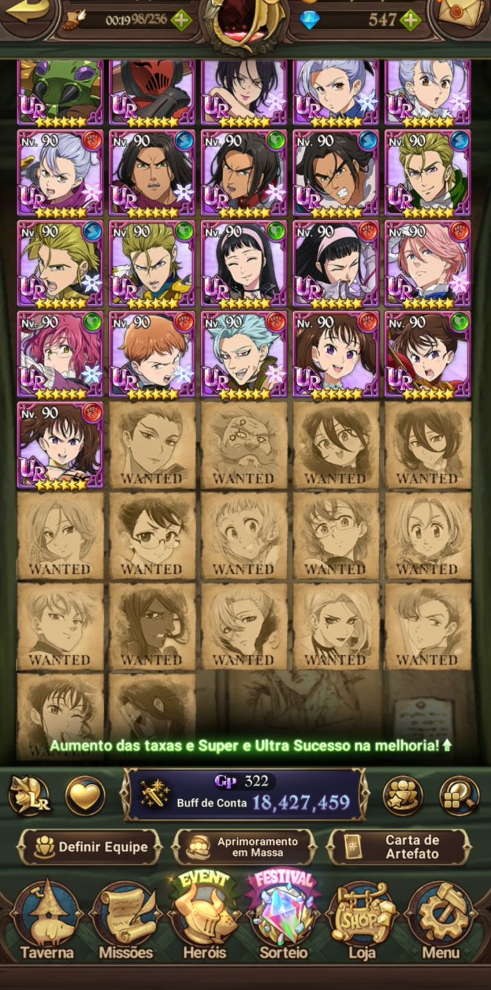 Conta 7DS Grand Cross 18kk cc box