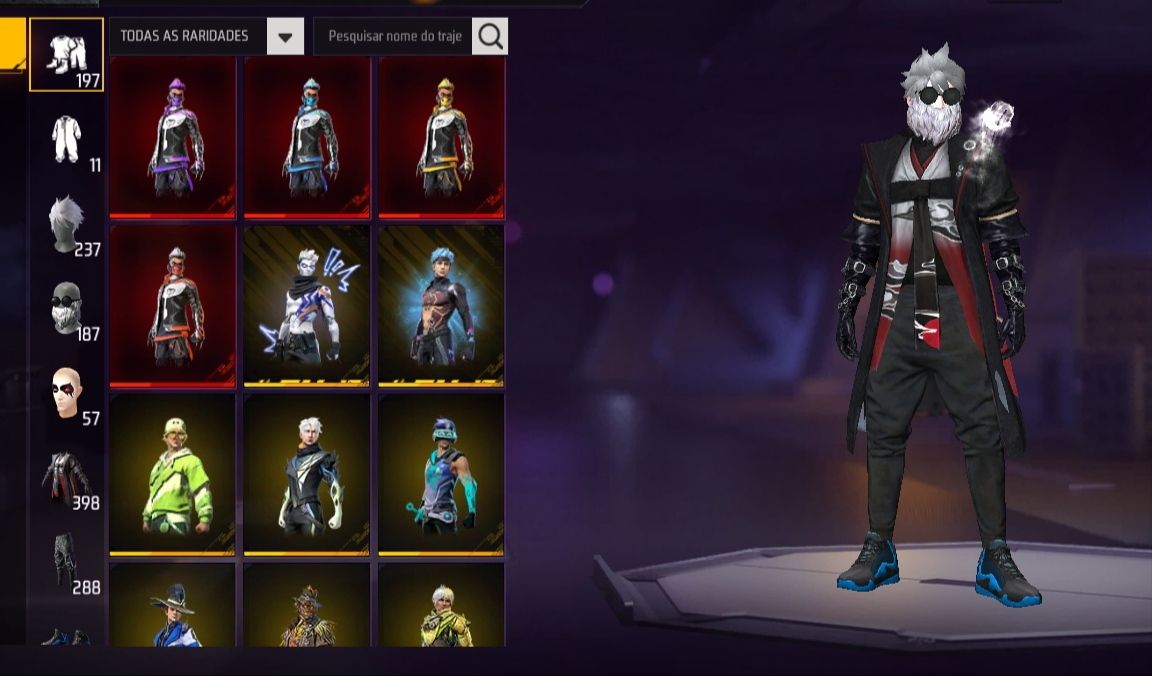 Conta Free Fire Gemada Angelical Passes Antigos Skins Raras