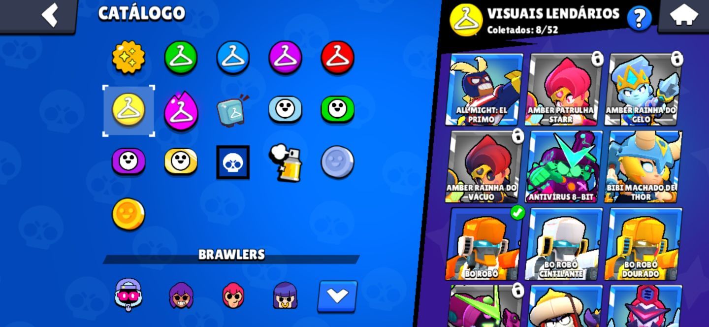 Conta Brawl, 24K troféus, diversas skin, 183 Gemas, 77 Brawlers + Brinde Secreto