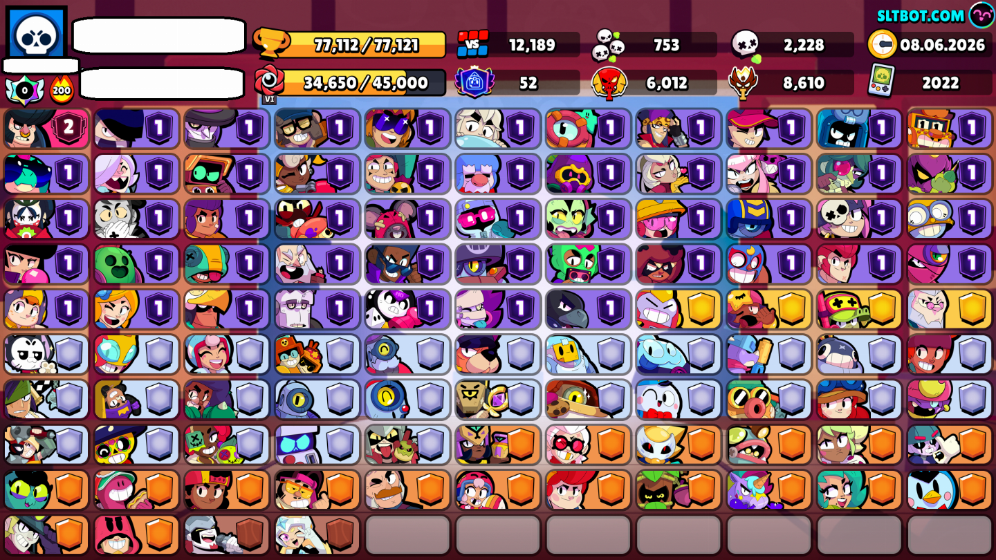 CONTA BRAWL STARS MUITO AVANÇADA (full acesso)