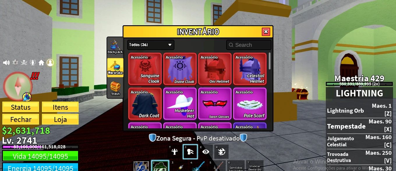 Conta de Blox Fruit Muito Upada e Gemada com Control Perm e Phoenix
