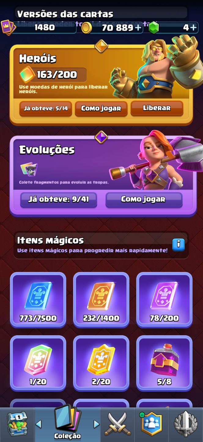 Venda de conta Clash Royale