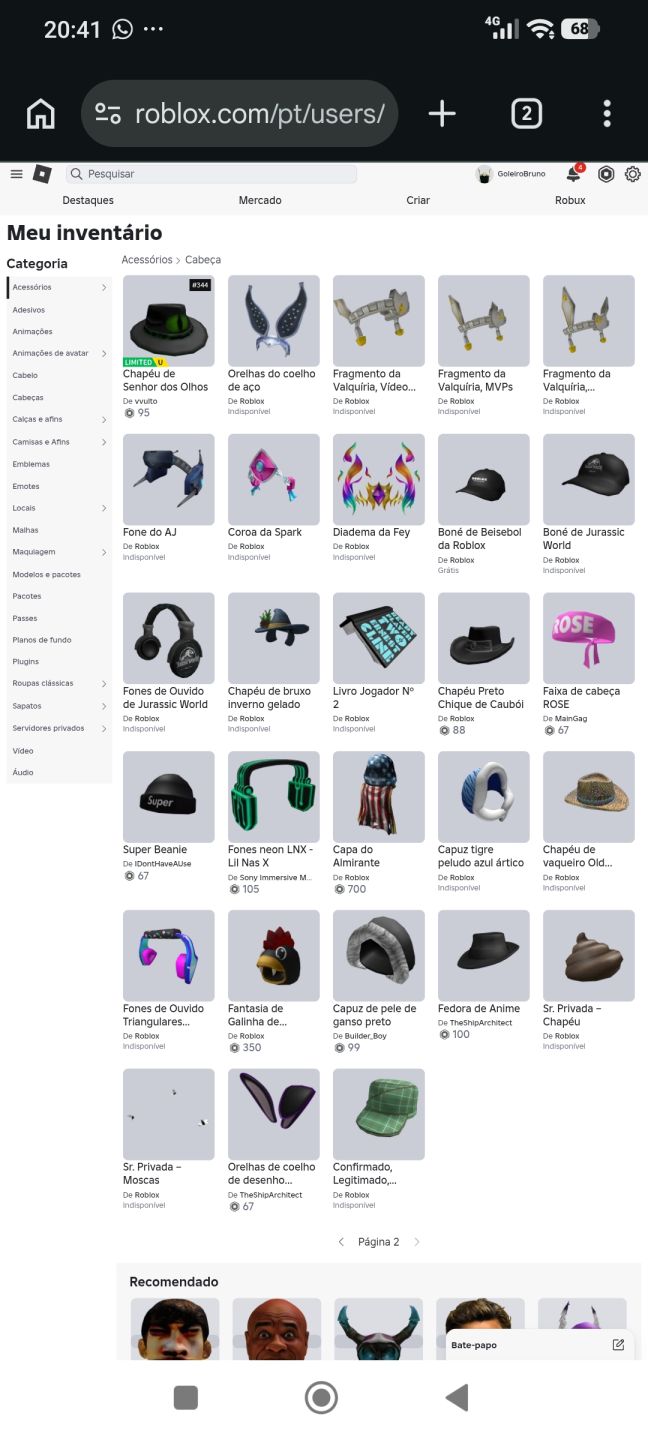 Conta roblox 2020 11k Gastos mais GoldLika: Battle e varios Off Sales