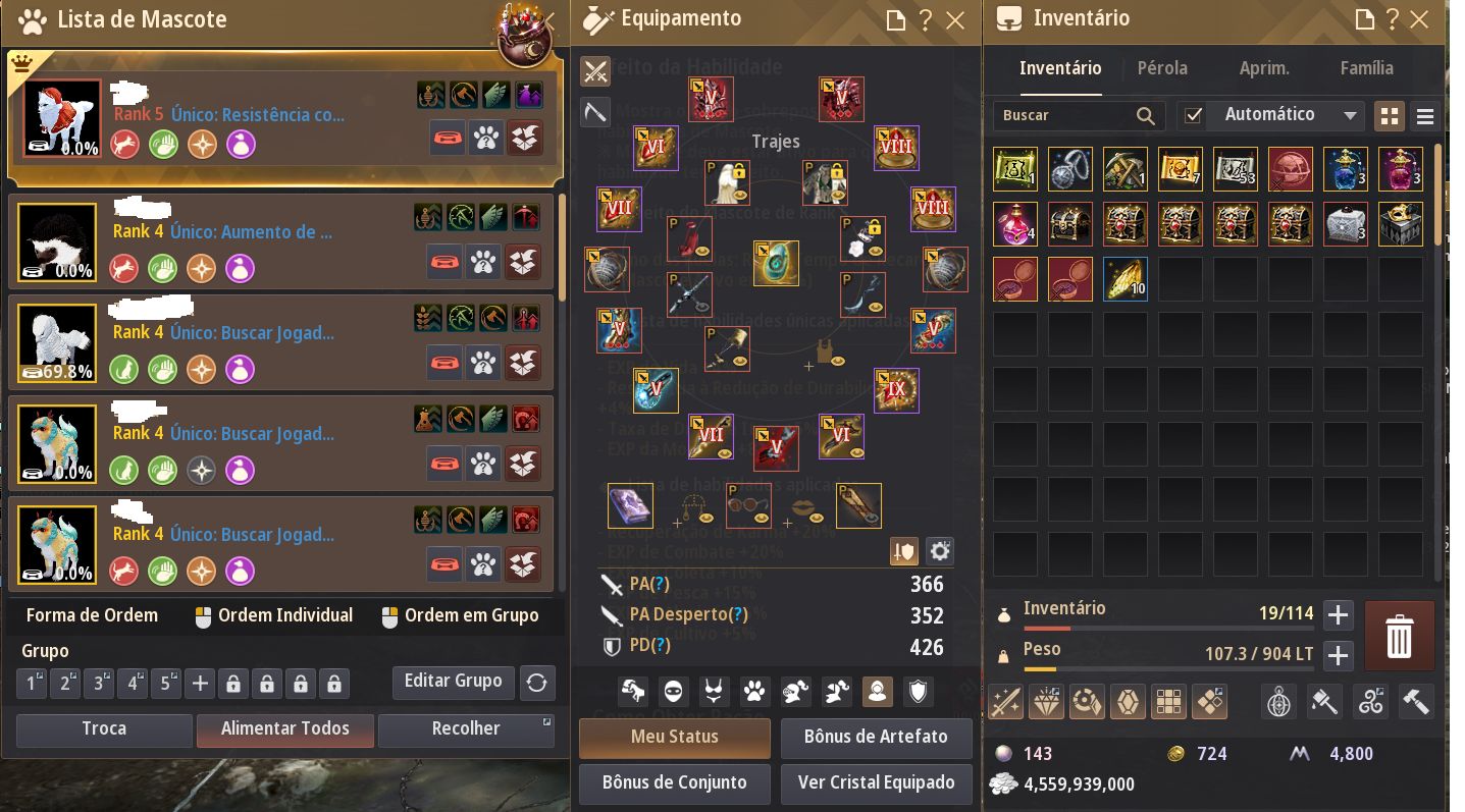 Conta Black Desert: 791 GS (366 AP + 426 DP) No steam