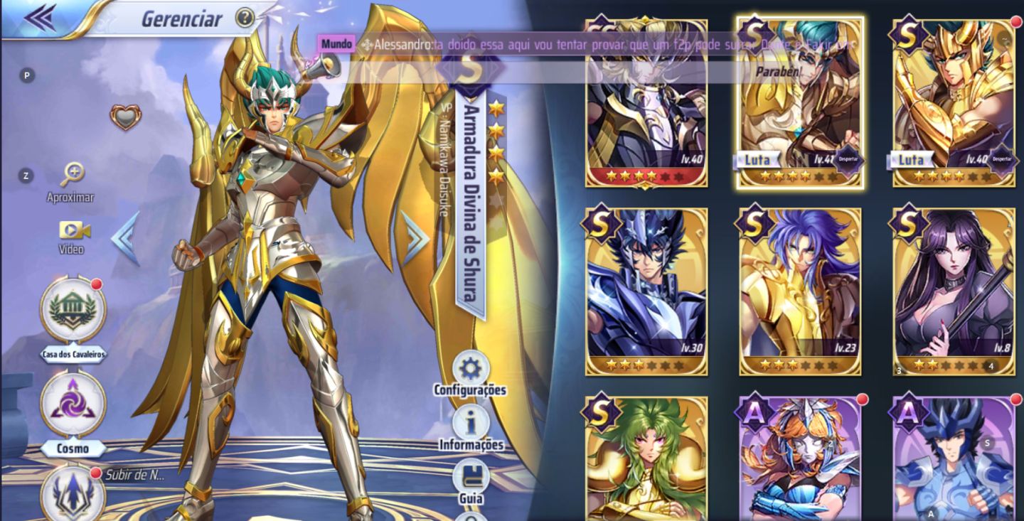 A150 Shura Divino conta lvl 30