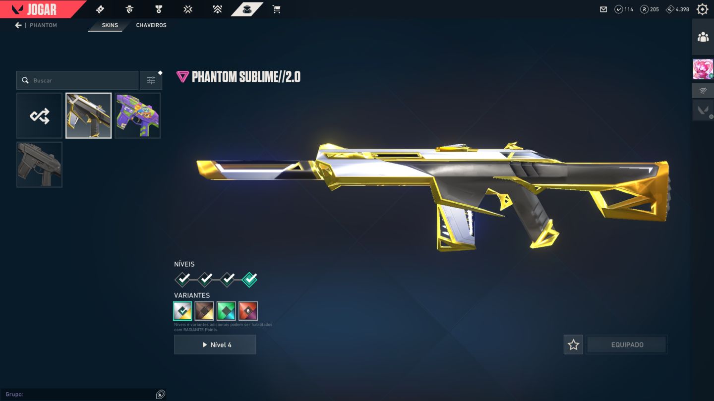 CONTA VALORANT | KURONAMI + NETUNO + LÚGUBRE | PICO PLATINA 3