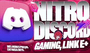 [BARATO] DISCORD NITRO GAMING, LINK, IMPULSOS SERVIDOR, COM/SEM ATIVAR, E MAIS