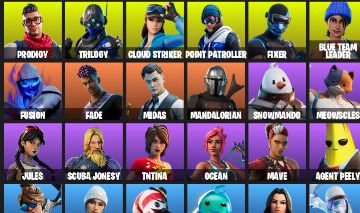 Conta focada em skins e emotes raros + 1050vbucks