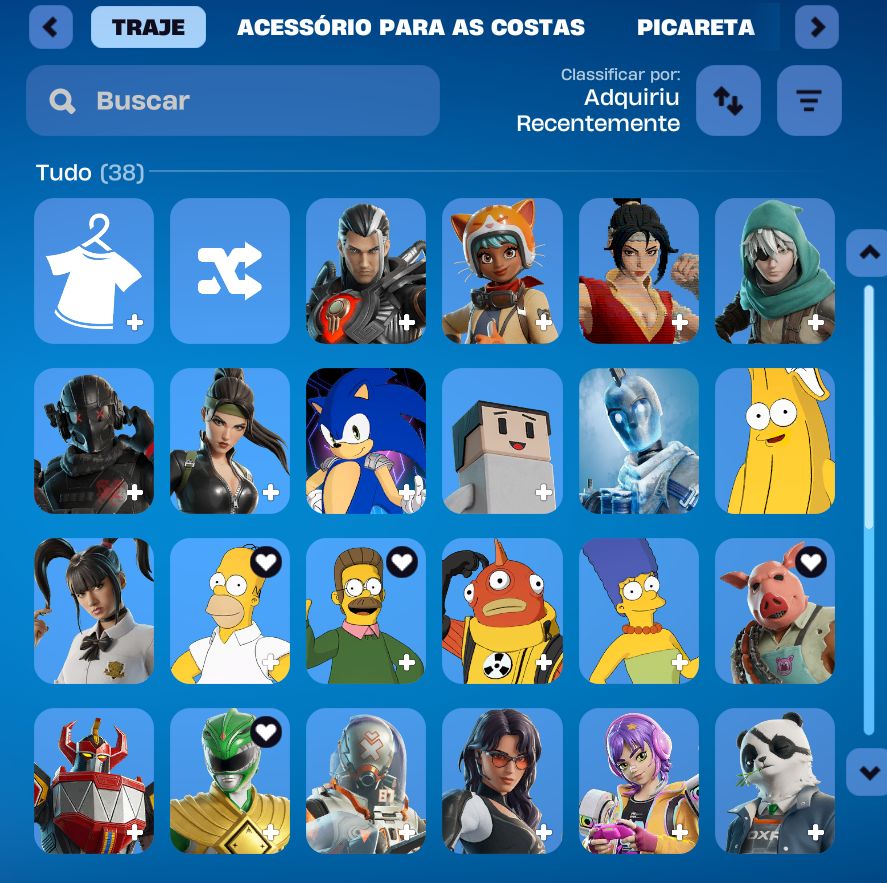 FORTNITE | 38 SKINS | 119 PICARETAS | 55 DANÇAS | 800 V-BUCKS