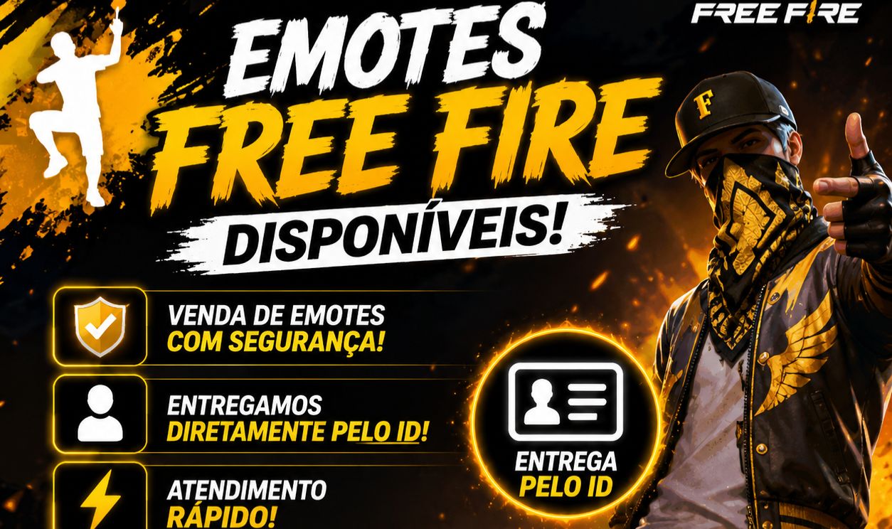 EMOTES DE FREE FIRE ENTREGA VIA ID, SEM BAN