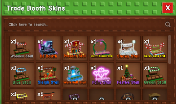 Grow a garden, Booth skins baratas.