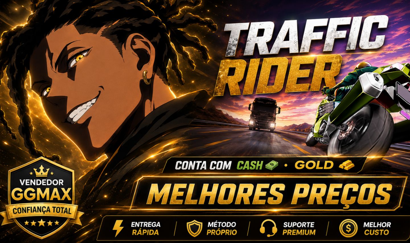 CONTAS DE TRAFFIC RIDER FULL | TOP VENDAS