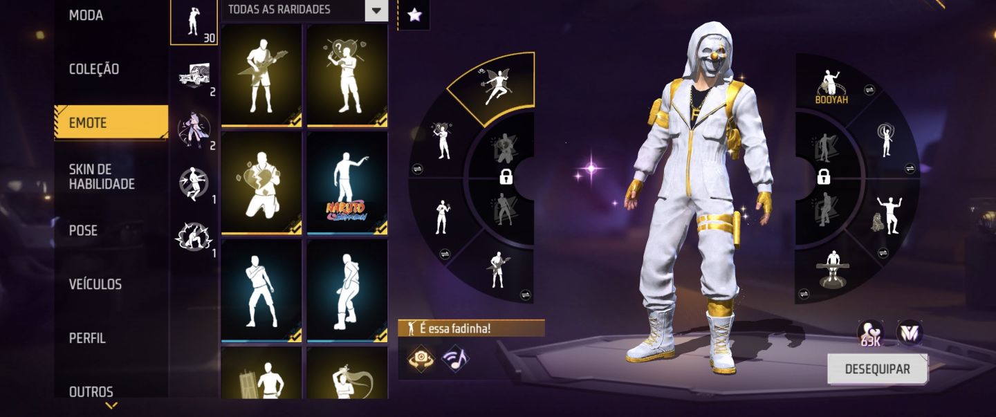 CONTA FREE FIRE COMPLETA E MUITO BEM RECHEADA! Bem gemada