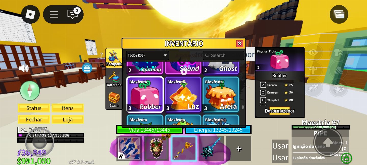 ROBLOX E RARA DE BLOX FRUIT COM ITENS ANTIGOS ( PROMOÇÃO )